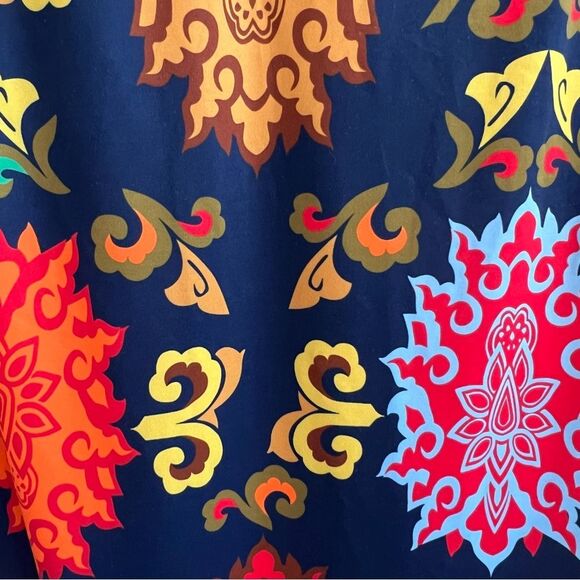 Gretchen Scott Jersey Mandarin Dress Size S Turkish Delight Maximalist Preppy - Picture 6 of 8